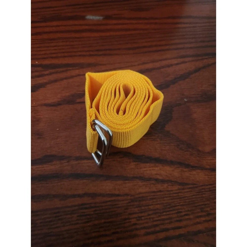 Lands End Womens Grosgrain Xlarge Yellow‎ Belt New Solid D Ring